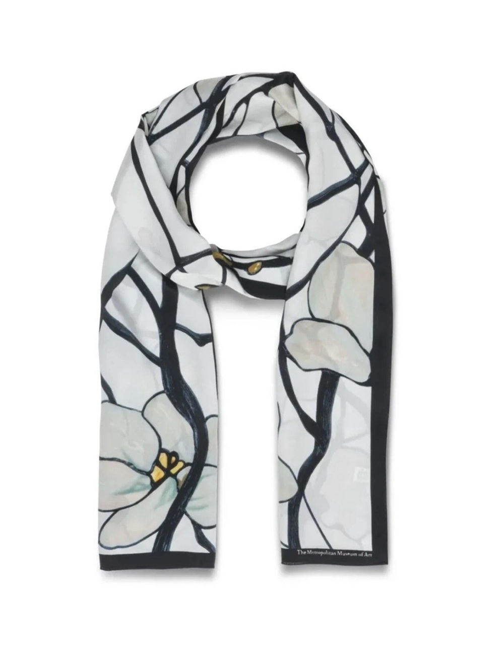 Floral 100% NWT Silk Scarf, Tiffany Magnolia